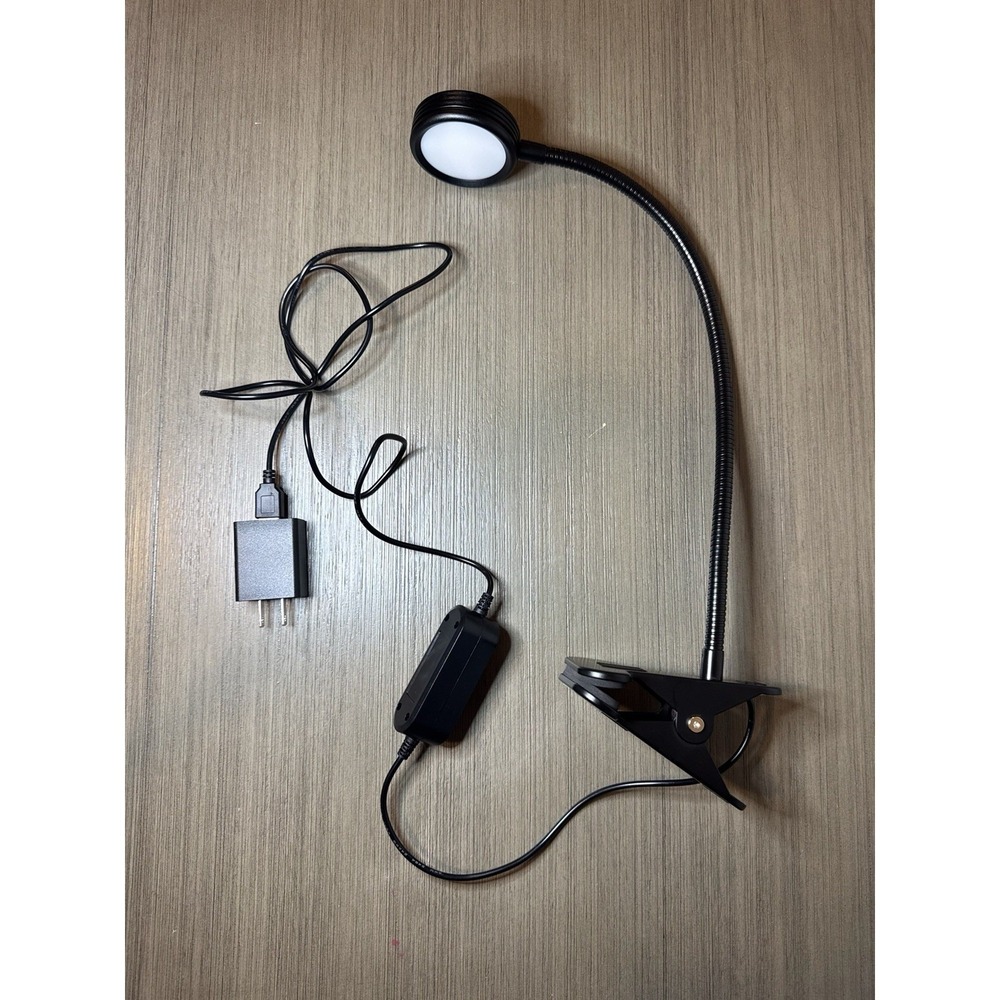 LEPOWER LED Clip on Light Reading Lamp Clamp Mount Desk Light - Tested Works